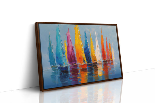 Vibrant Fleet Dances On Blue