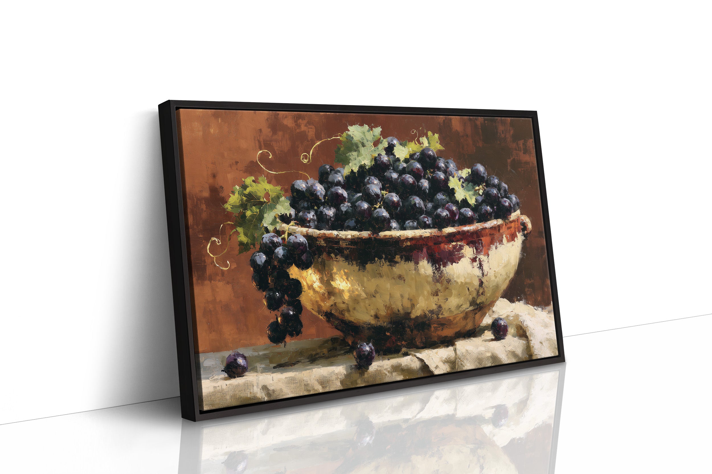 Bowl of Sunlit Grapes