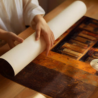 Whimsical Ghost Library Canvas Print - Enchanting Art - Matte Poster image 1