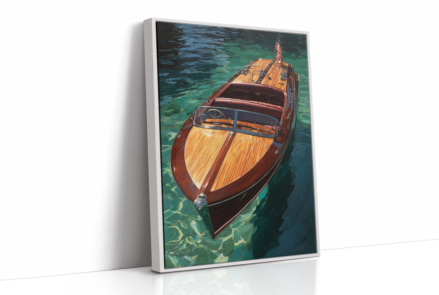 Mahogany Glides Through Emerald Waters