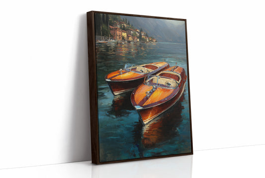 Varnished Vessels Await Mediterranean Twilight