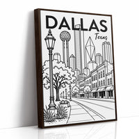 Dallas, Streetlamp Sketch