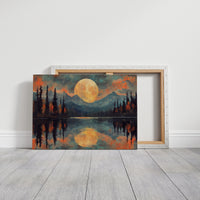 Moonlit Lake Mirrors Mountain Dreams