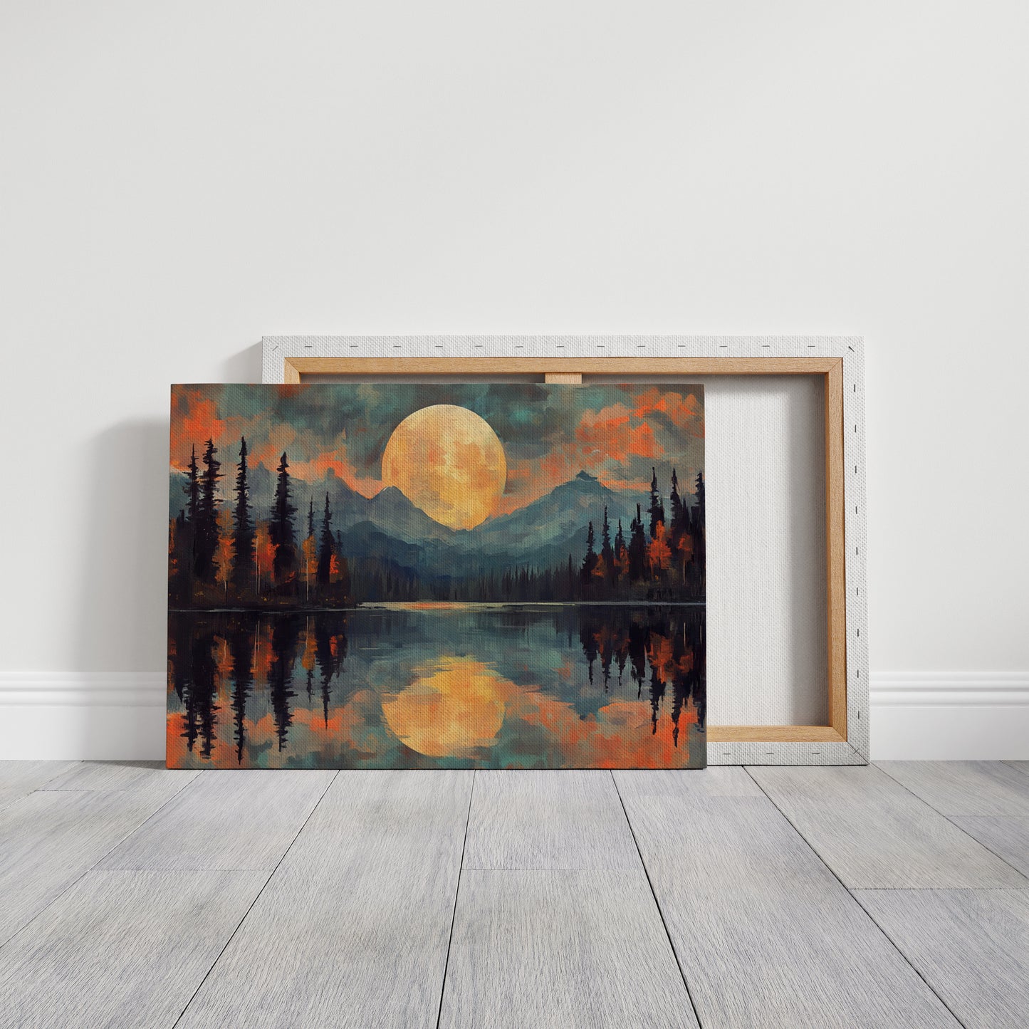 Moonlit Lake Mirrors Mountain Dreams