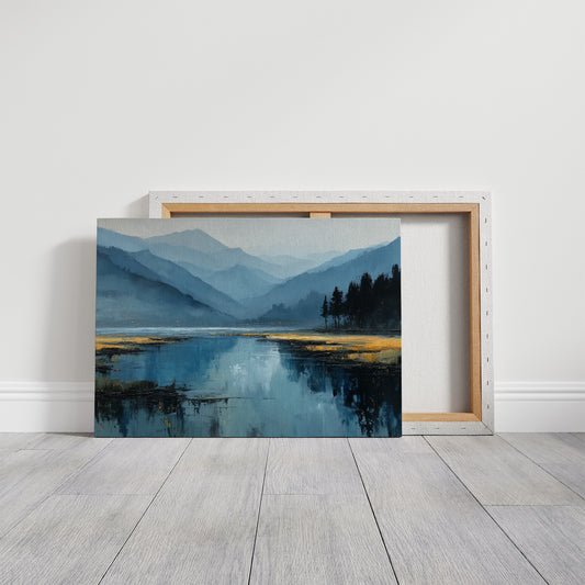 Mountain Lake Holds Evening's Secrets