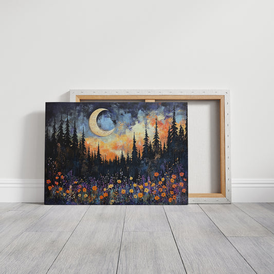 Moonlit Meadow Catches Fire Above