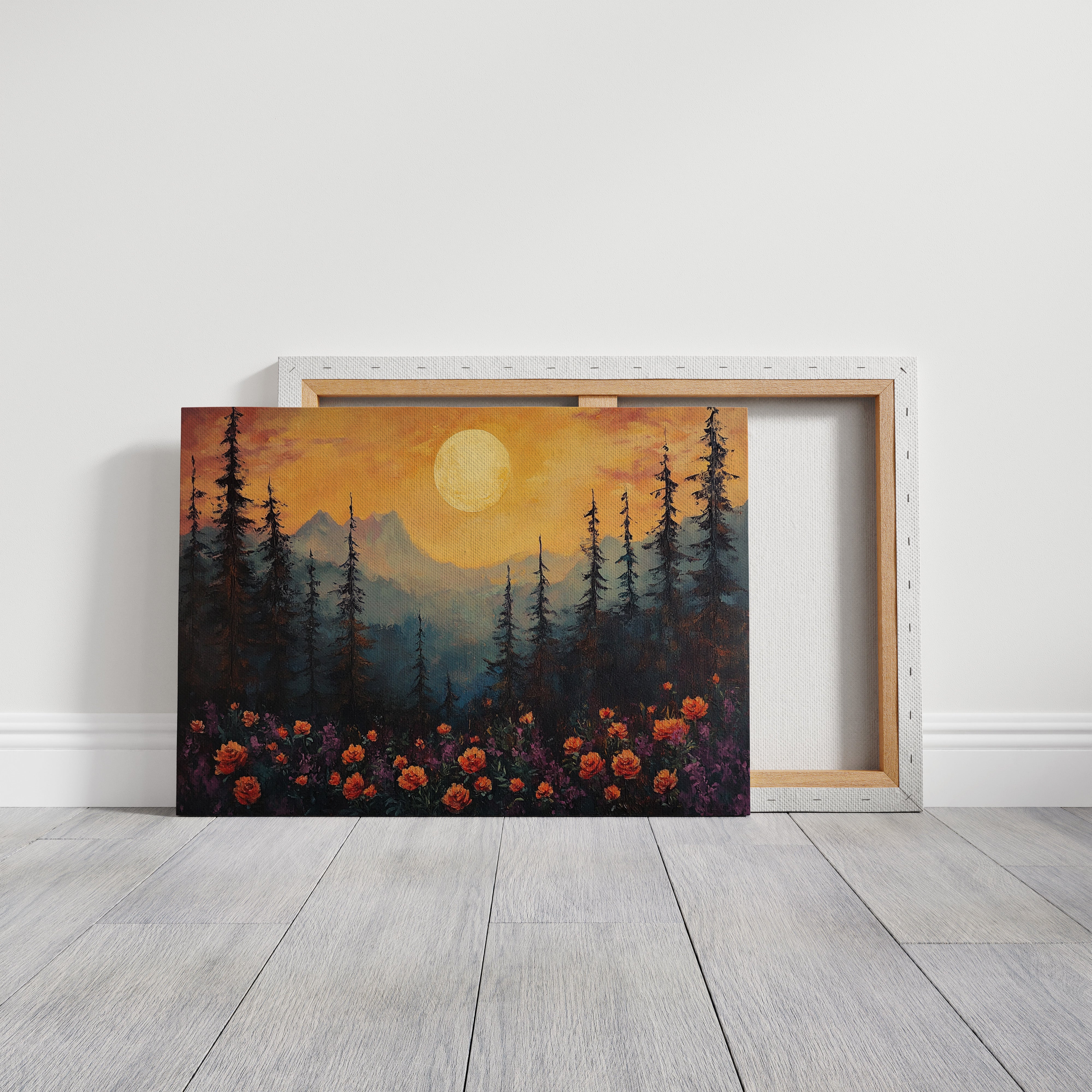 Alpine Roses Dance At Moonrise