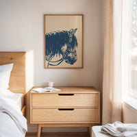 Midnight Blue Stallion Speaks Softly