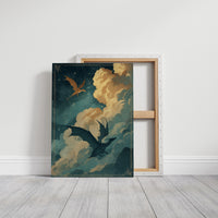 Celestial Dragons Dance Among Twilight Clouds