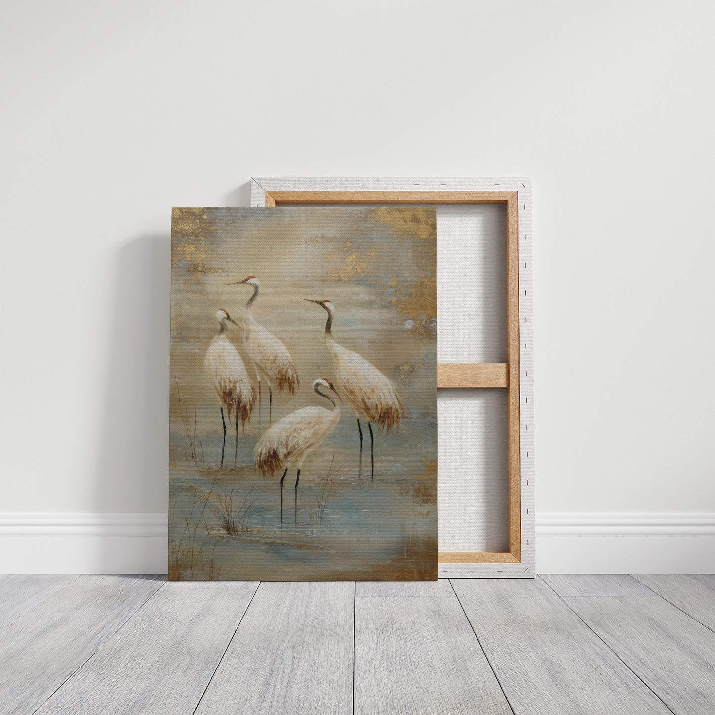 Cranes Dance In Morning Mist