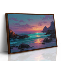 Neon Dusk on the Shore