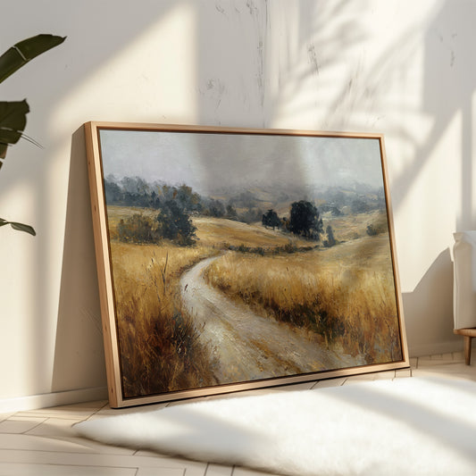Winding Path Through Golden Fields