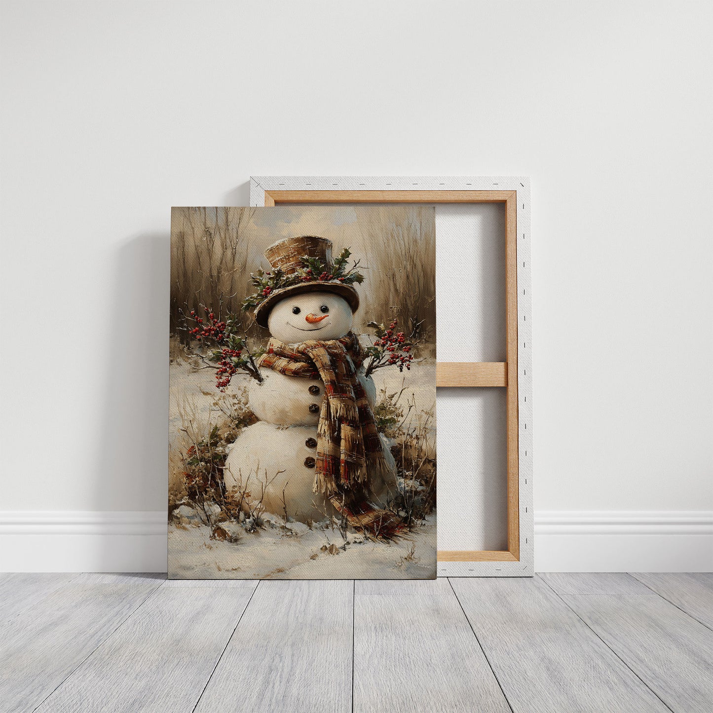 Winter's Charm In Plaid And Holly