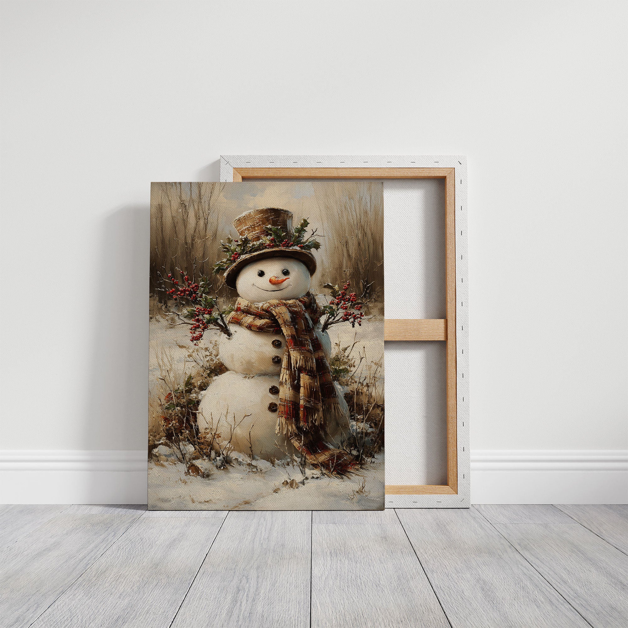 Winter's Charm In Plaid And Holly