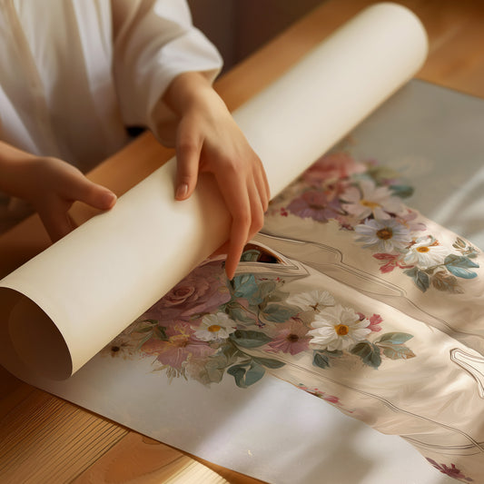Wildflower Waltz in Ivory Leather