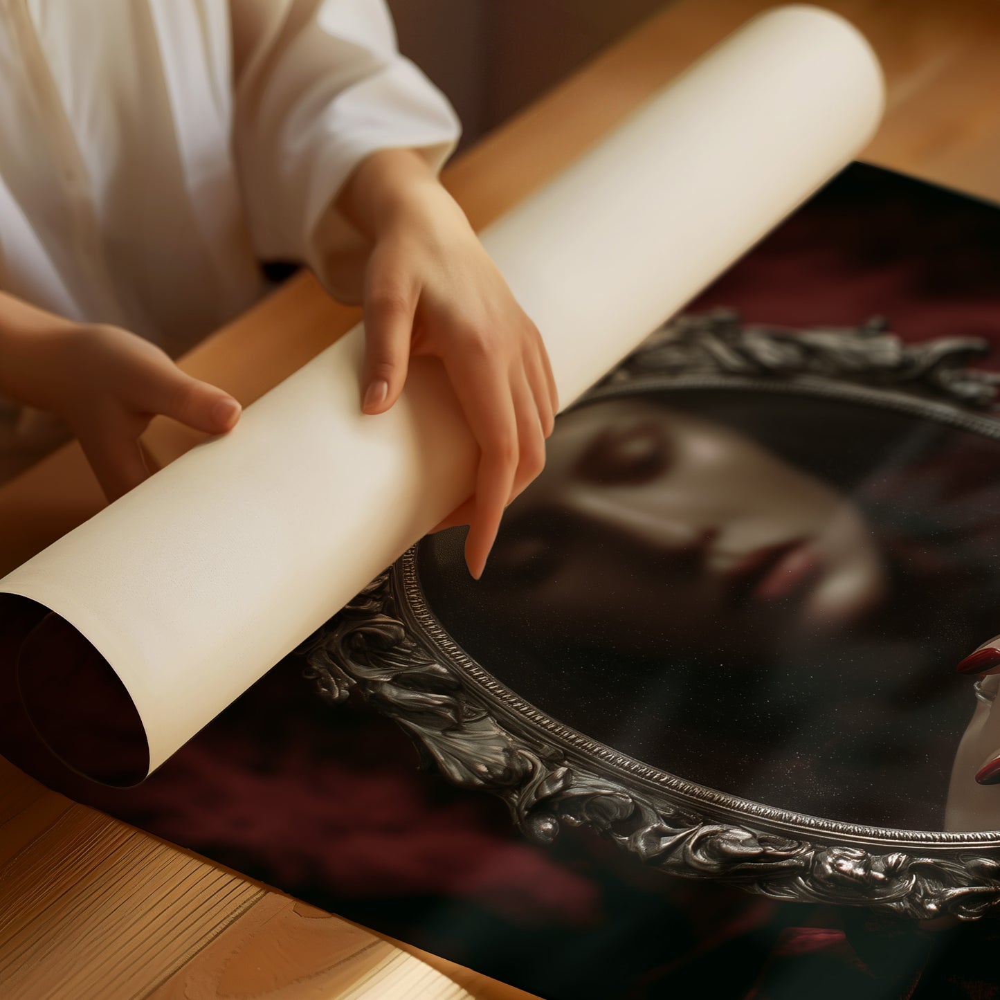 Velvet Secrets Behind Silver Frame