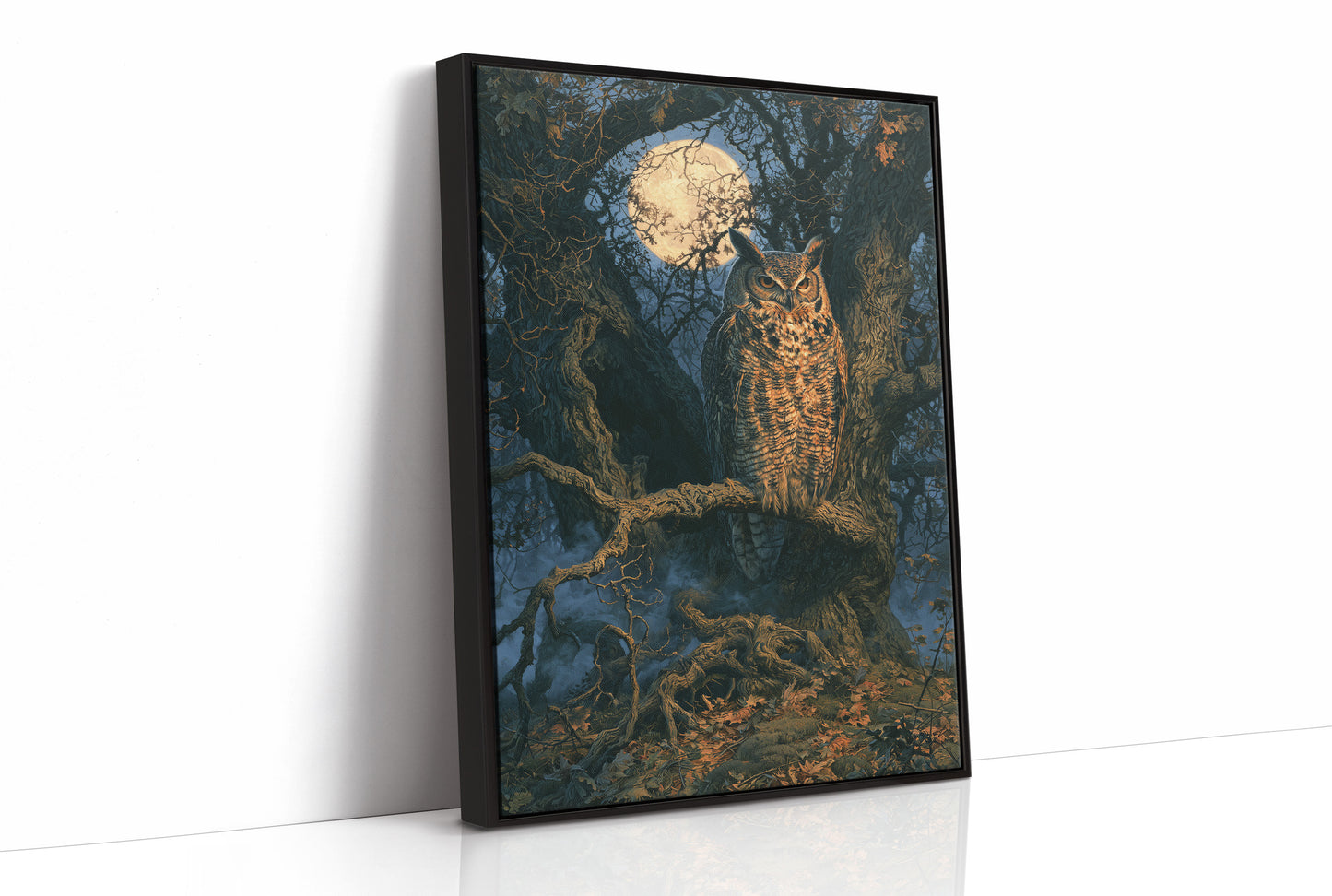 Great Horned Owl By Moonlight