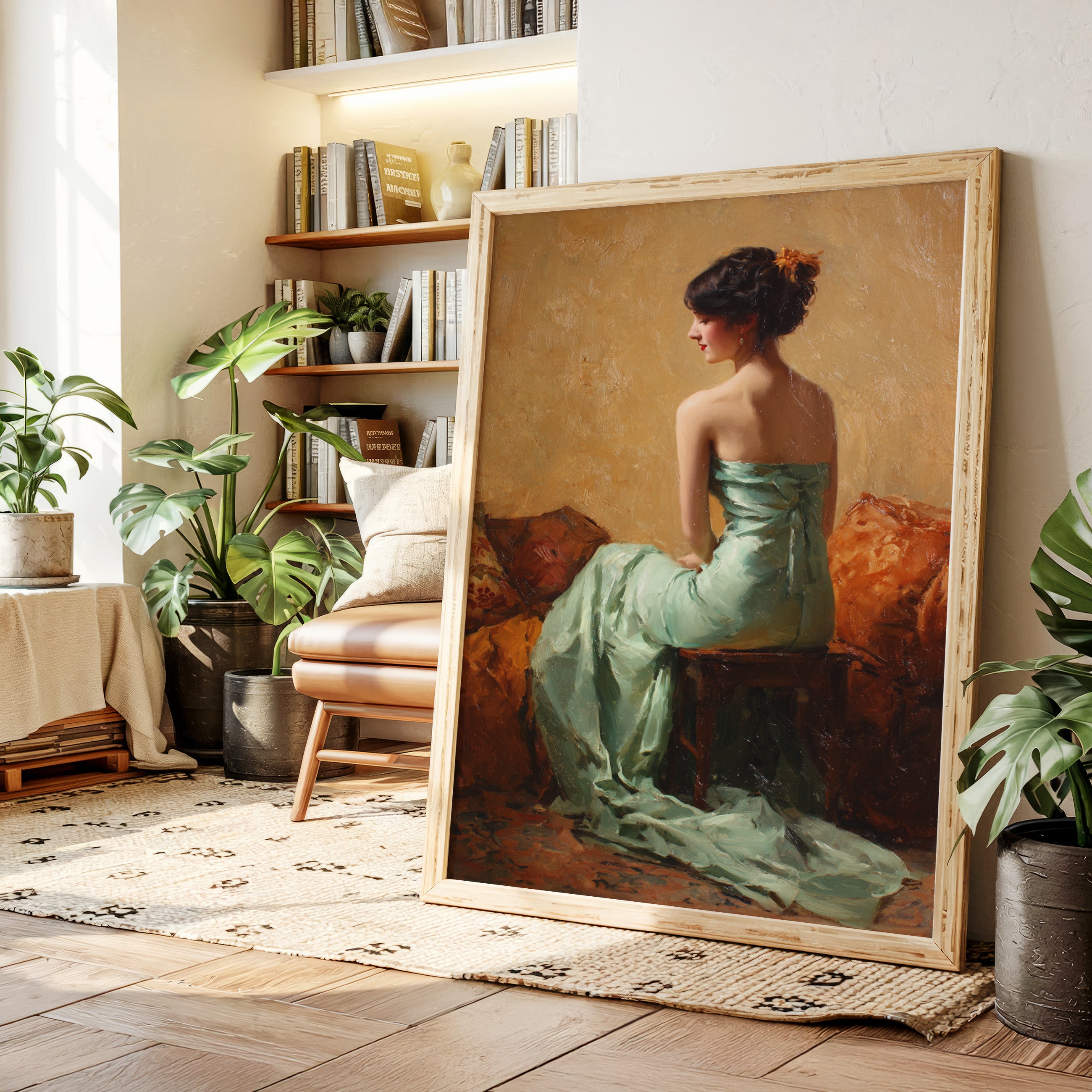 A Moment in Celadon Silk