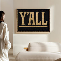 Y’ALL Western Beaded Sign