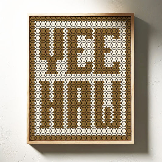 Yeehaw Western Mosaic in Warm Brown