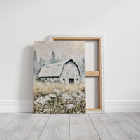 Textured Barn Among the Pines
