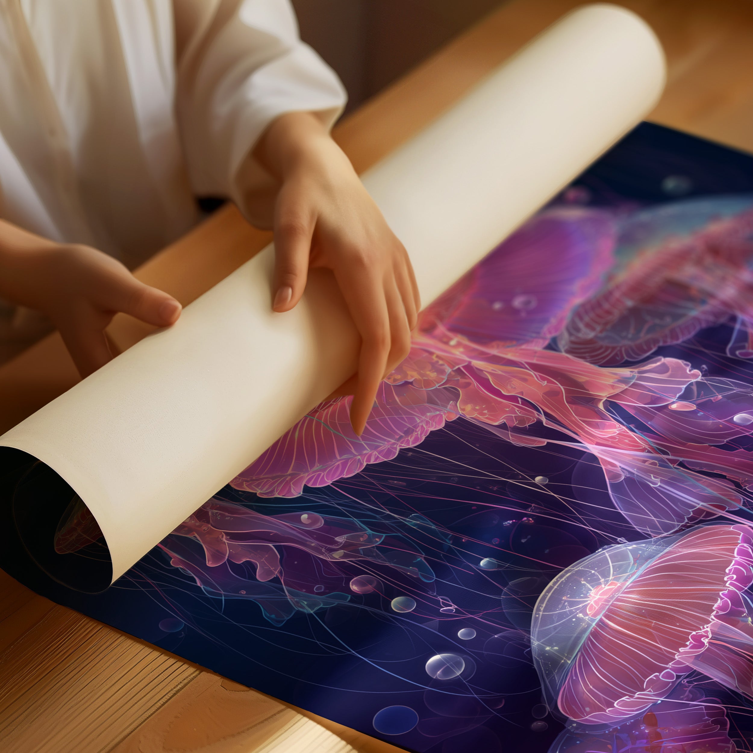 Deep Ocean Ballet In Neon Light