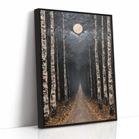 Birch Avenue Under Golden Moon