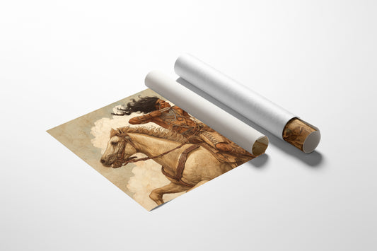 Ancestral Huntsman Rides Through Clouds