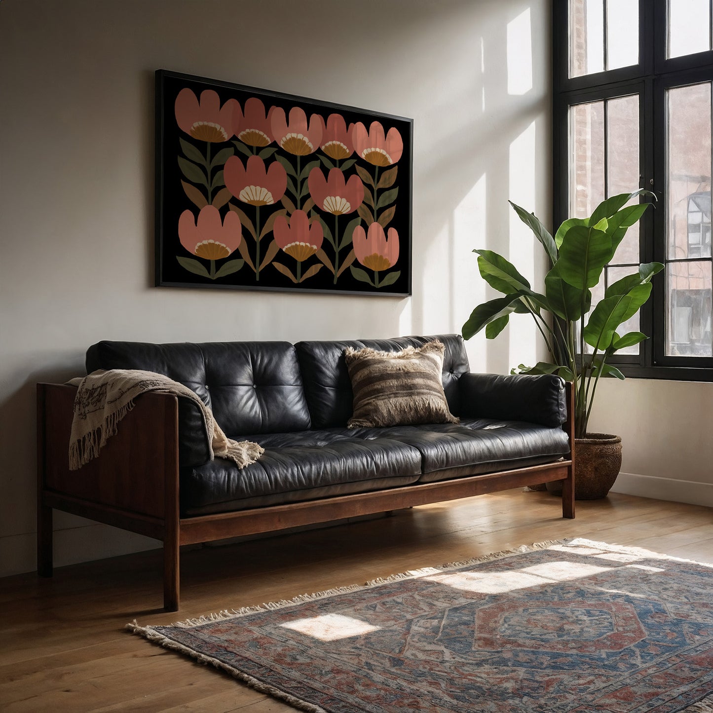 Coral Blooms Dance Against Midnight