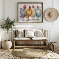 Four Feathered Friends Strolling Together