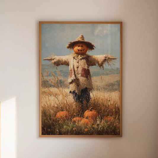 Harvest Guardian Watches Golden Fields
