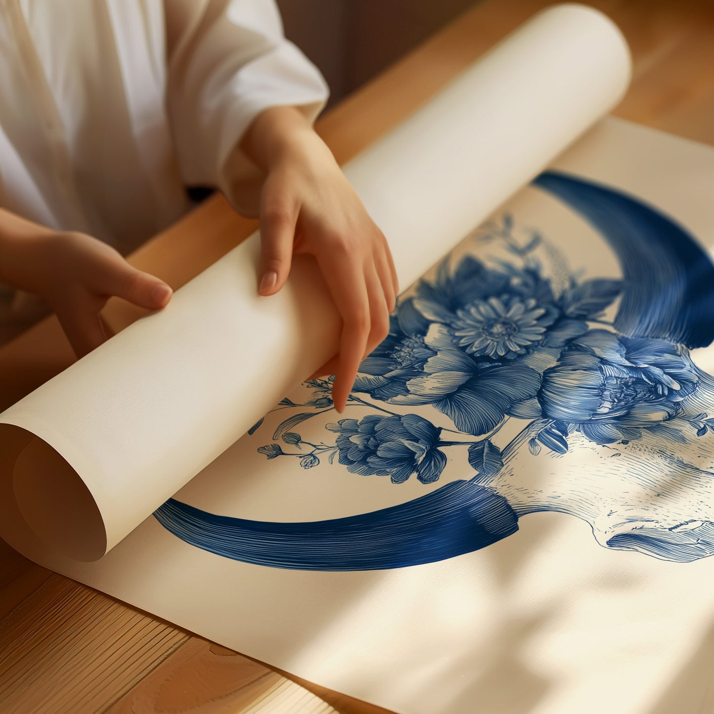 Indigo Bloom Upon Ancient Bone