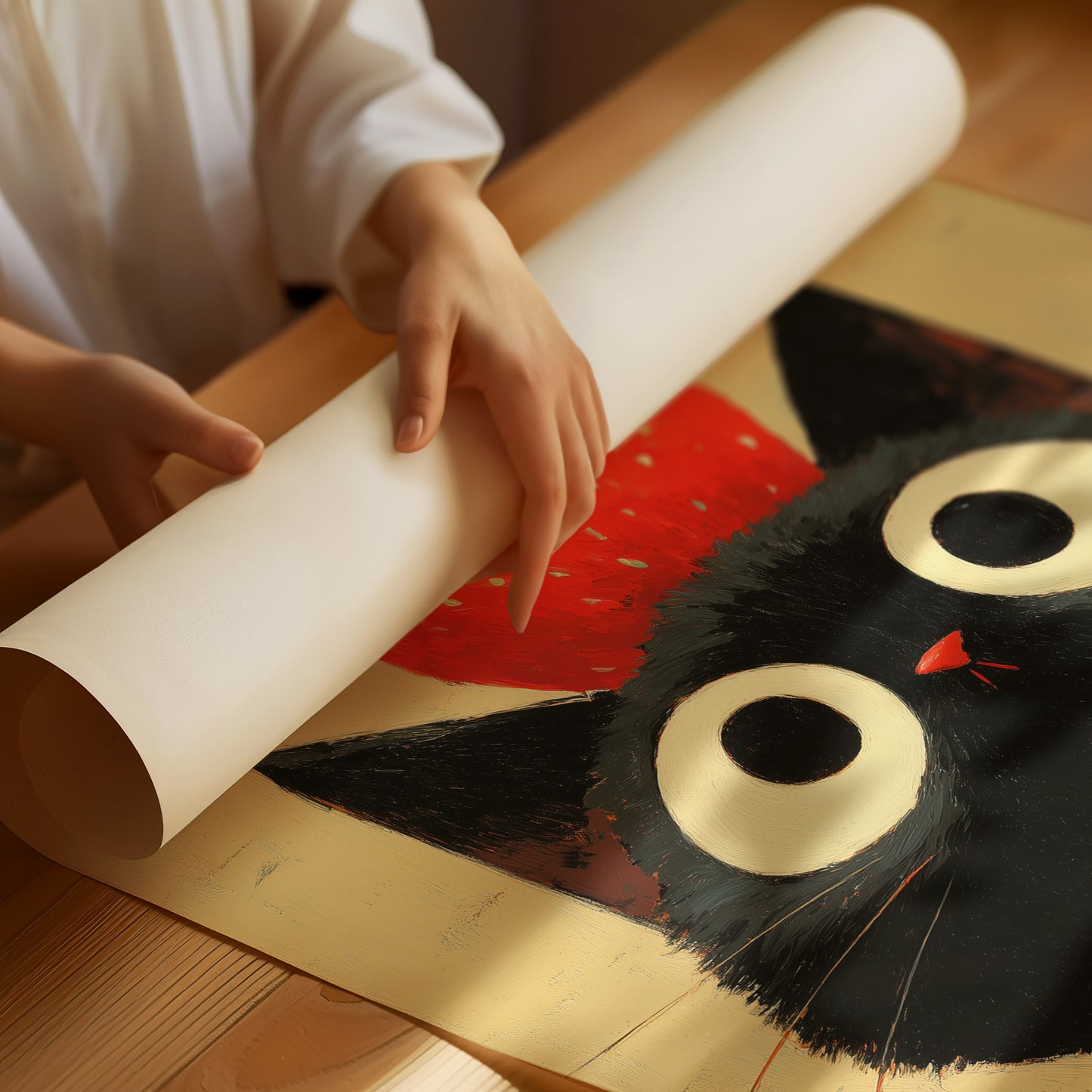 Black Cat Dreams Of Strawberry Days