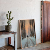 Carriage Through a Winter Glow