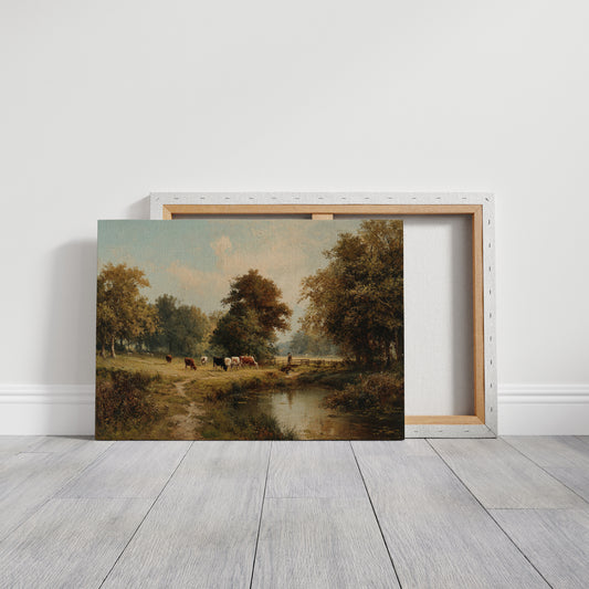 Autumn Cattle By The River's Edge