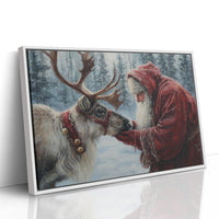 Reindeer Meets Winter's Gentle Friend