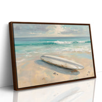 Surfboard Awaits Morning Tide