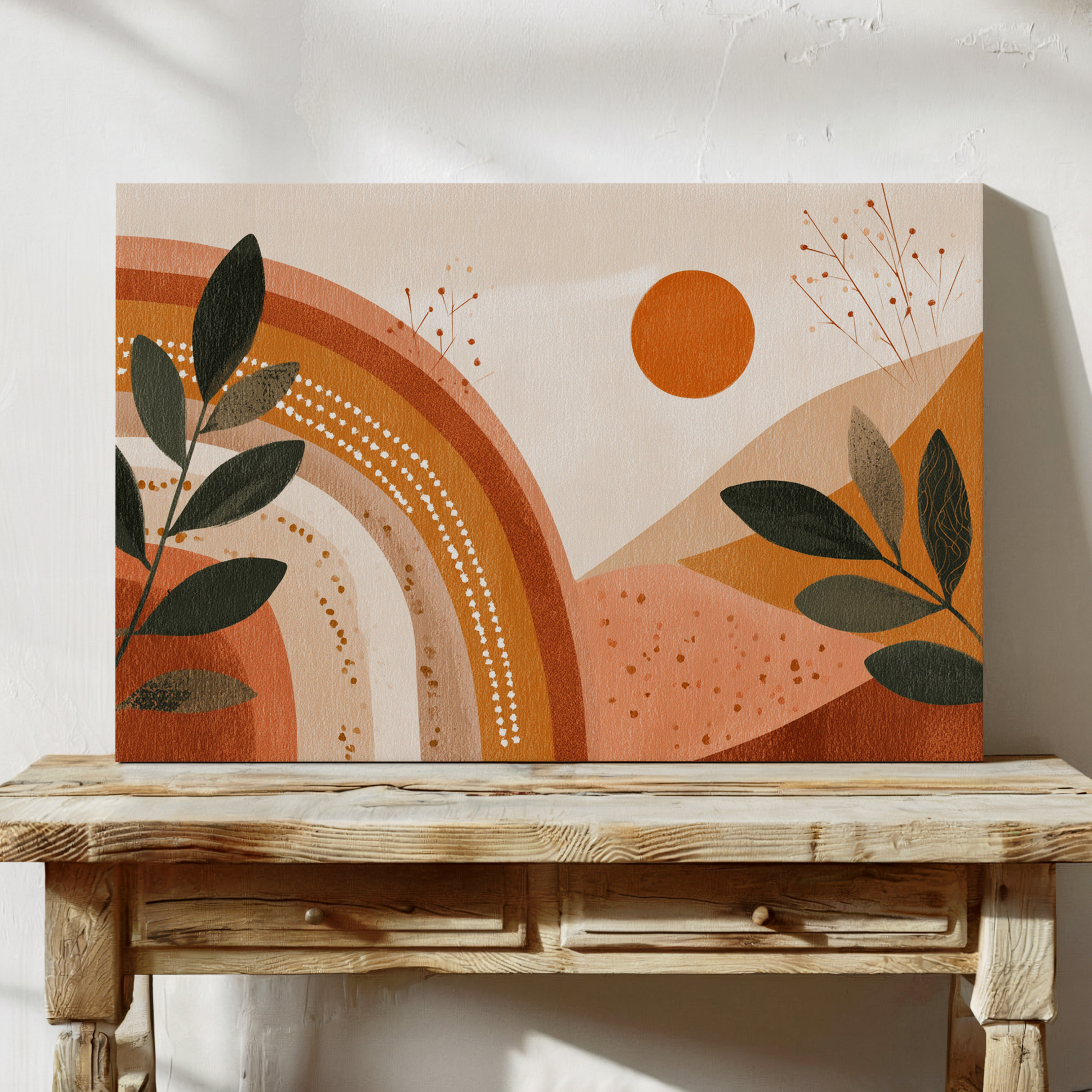 Sunset Over Earthly Tones