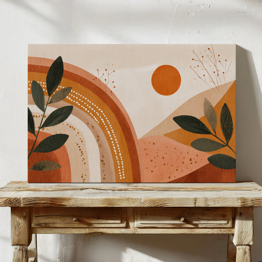 Sunset Over Earthly Tones