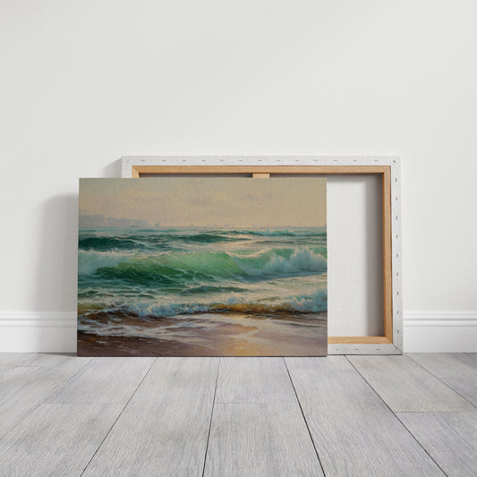Emerald Waves Chase Golden Shore