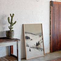A Cabin Stands Amidst Winter's Embrace