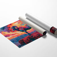 Bighorn Ram, Canyon Sky Ablaze