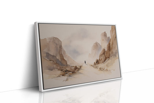 Silent Pilgrim Through Desert Canyons
