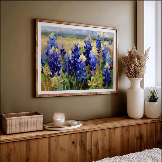 Bluebonnets Dance Under Prairie Light