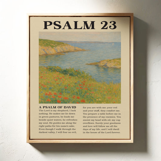 Psalm 23 Coastal Peace Print