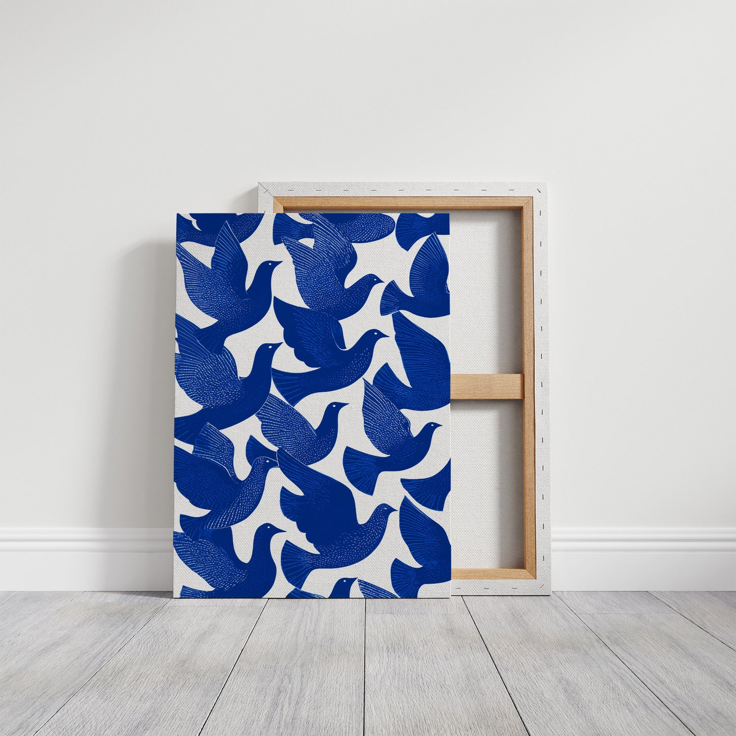 Cobalt Doves Take Flight Together