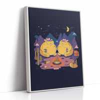 Campfire Croaks Under Moonlight