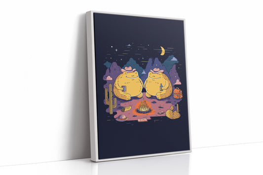 Campfire Croaks Under Moonlight