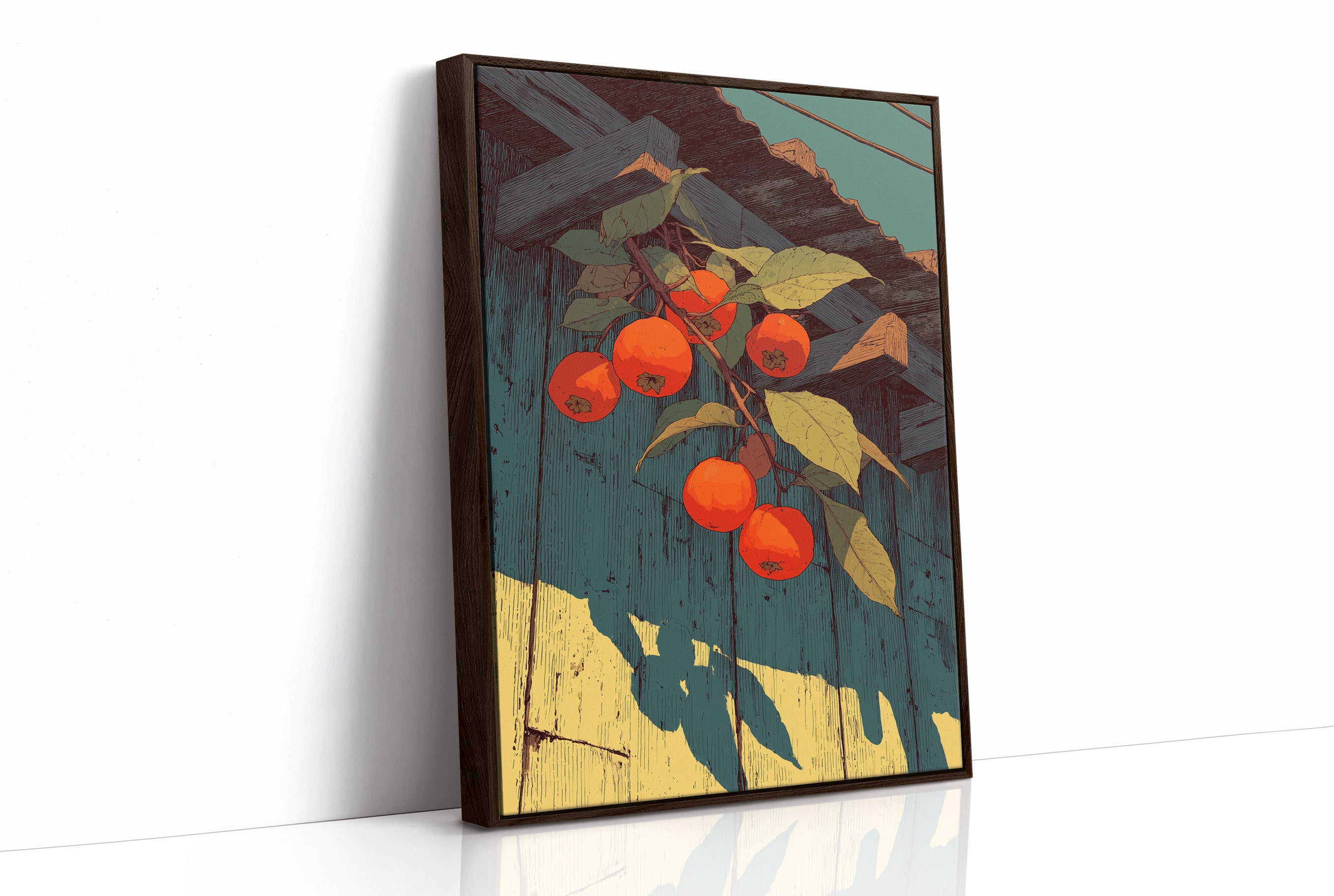 Persimmons Against the Old Roof