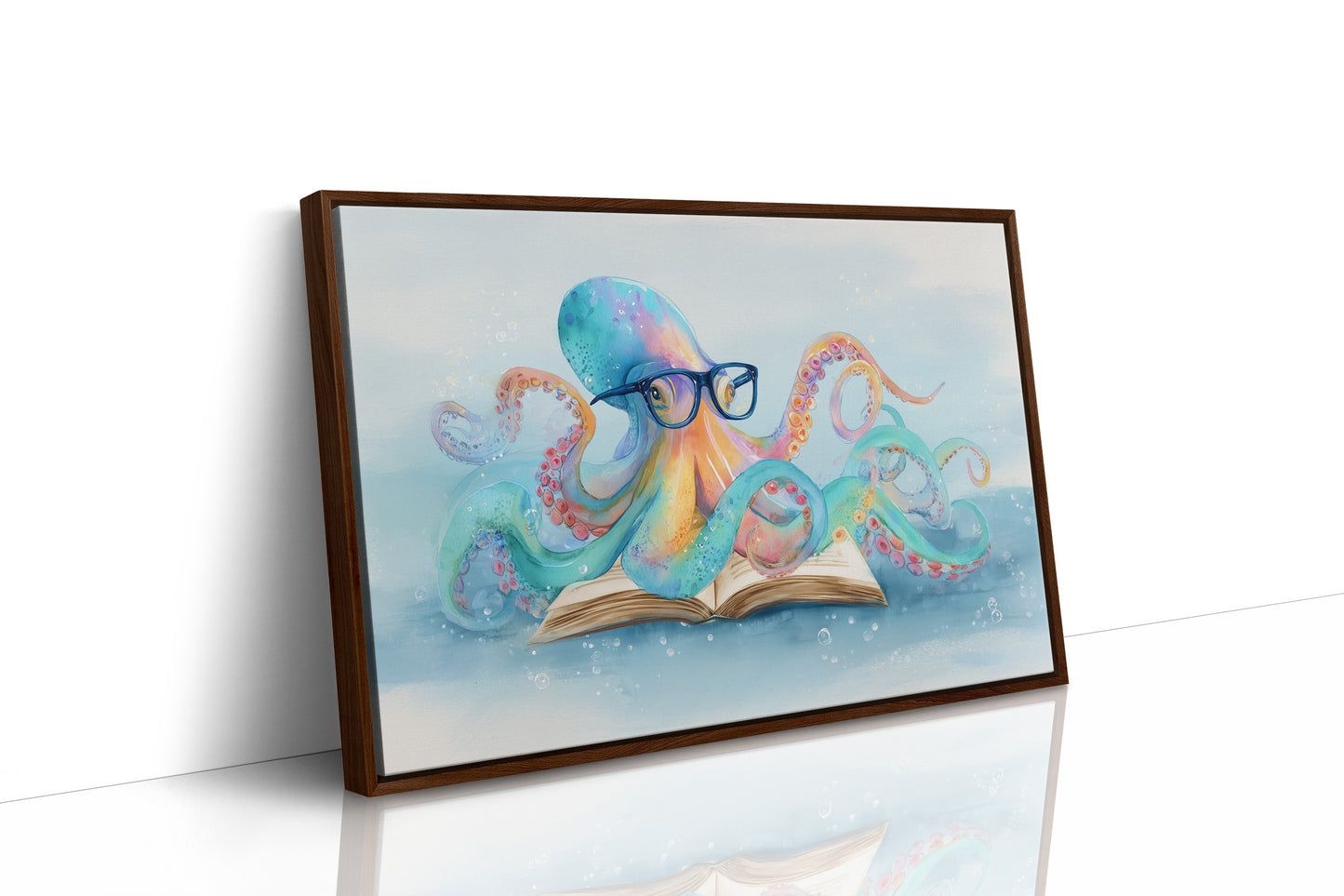 Curious Octopus Reads Ancient Tomes